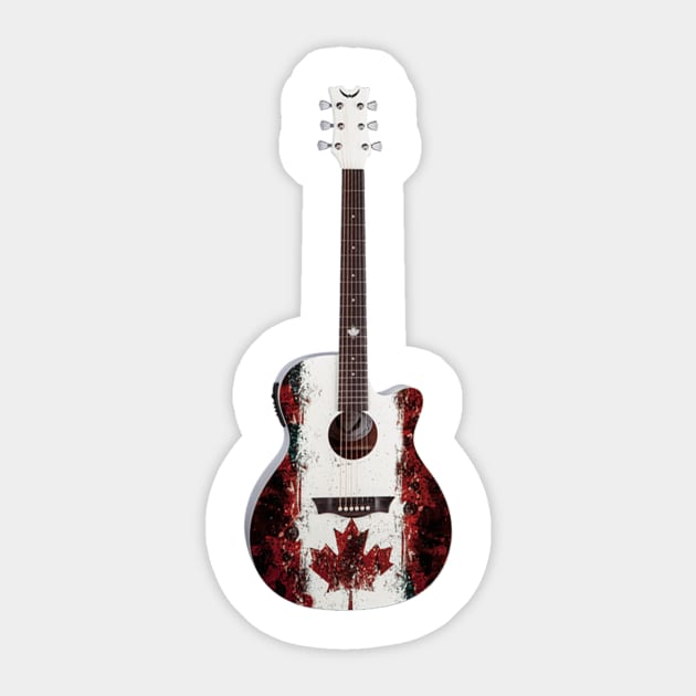 Canada Guitar Sticker by Pam069